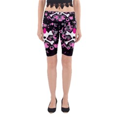 Scene Skull Splatter Yoga Cropped Leggings from ArtsNow.com