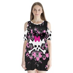 Scene Skull Splatter Shoulder Cutout Velvet One Piece from ArtsNow.com