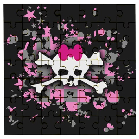 Scene Skull Splatter Wooden Puzzle Square from ArtsNow.com