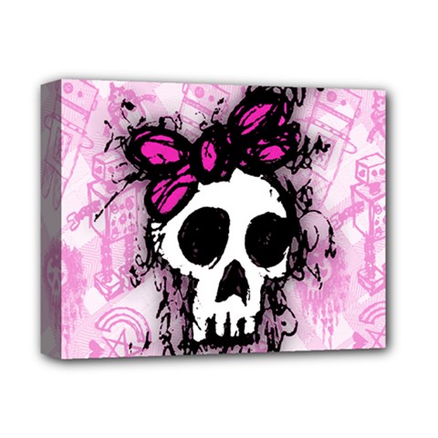 Sketched Skull Princess Deluxe Canvas 14  x 11  (Stretched) from ArtsNow.com