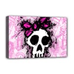 Sketched Skull Princess Deluxe Canvas 18  x 12  (Stretched)