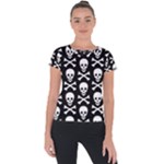 Skull and Crossbones Short Sleeve Sports Top 