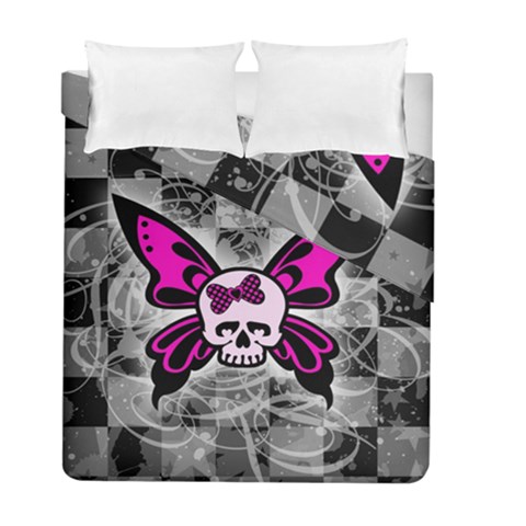 Skull Butterfly Duvet Cover Double Side (Full/ Double Size) from ArtsNow.com