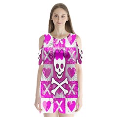 Skull Princess Shoulder Cutout Velvet One Piece from ArtsNow.com