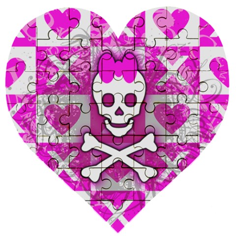 Skull Princess Wooden Puzzle Heart from ArtsNow.com