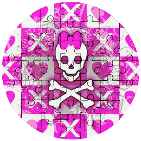 Skull Princess Wooden Puzzle Round from ArtsNow.com