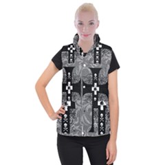 Spider Web Cross Women s Button Up Vest from ArtsNow.com