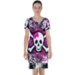 Splatter Girly Skull Short Sleeve Nightdress