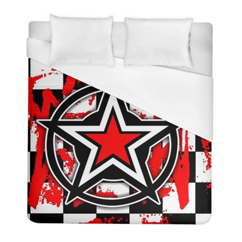 Star Checkerboard Splatter Duvet Cover (Full/ Double Size) from ArtsNow.com