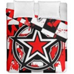 Star Checkerboard Splatter Duvet Cover Double Side (California King Size)