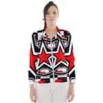 Star Checkerboard Splatter Women s Windbreaker