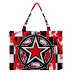 Star Checkerboard Splatter Medium Tote Bag