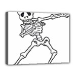 Halloween Dabbing Skeleton Canvas 14  x 11  (Stretched)