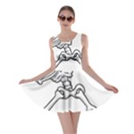 Halloween Dabbing Skeleton Skater Dress