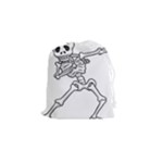 Halloween Dabbing Skeleton Drawstring Pouch (Small)