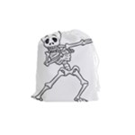 Halloween Dabbing Skeleton Drawstring Pouch (Medium)