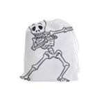 Halloween Dabbing Skeleton Drawstring Pouch (Large)