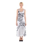 Halloween Dabbing Skeleton Sleeveless Maxi Dress