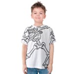 Halloween Dabbing Skeleton Kids  Cotton Tee