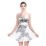 Halloween Dabbing Skeleton Reversible Skater Dress