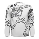 Halloween Dabbing Skeleton Men s Long Sleeve Tee