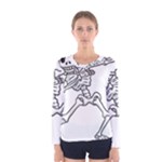 Halloween Dabbing Skeleton Women s Long Sleeve Tee