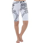 Halloween Dabbing Skeleton Cropped Leggings 