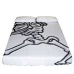 Halloween Dabbing Skeleton Fitted Sheet (King Size)