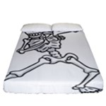 Halloween Dabbing Skeleton Fitted Sheet (California King Size)