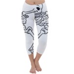 Halloween Dabbing Skeleton Capri Winter Leggings 