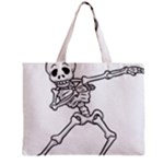 Halloween Dabbing Skeleton Zipper Mini Tote Bag