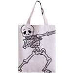 Halloween Dabbing Skeleton Zipper Classic Tote Bag