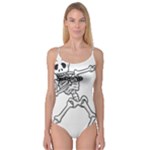 Halloween Dabbing Skeleton Camisole Leotard 