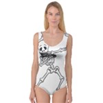 Halloween Dabbing Skeleton Princess Tank Leotard 