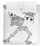 Halloween Dabbing Skeleton Duvet Cover Double Side (Queen Size)