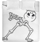 Halloween Dabbing Skeleton Duvet Cover Double Side (King Size)