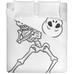 Halloween Dabbing Skeleton Duvet Cover Double Side (California King Size)