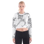 Halloween Dabbing Skeleton Cropped Sweatshirt