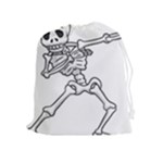 Halloween Dabbing Skeleton Drawstring Pouch (XL)