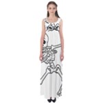 Halloween Dabbing Skeleton Empire Waist Maxi Dress