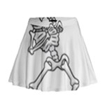 Halloween Dabbing Skeleton Mini Flare Skirt