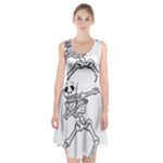 Halloween Dabbing Skeleton Racerback Midi Dress