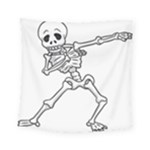 Halloween Dabbing Skeleton Square Tapestry (Small)