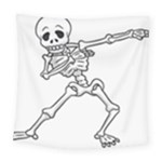 Halloween Dabbing Skeleton Square Tapestry (Large)