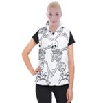 Halloween Dabbing Skeleton Women s Button Up Vest