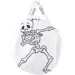 Halloween Dabbing Skeleton Giant Round Zipper Tote