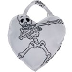 Halloween Dabbing Skeleton Giant Heart Shaped Tote