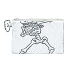 Halloween Dabbing Skeleton Canvas Cosmetic Bag (Medium)