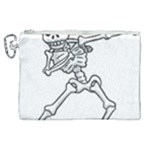 Halloween Dabbing Skeleton Canvas Cosmetic Bag (XL)