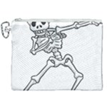 Halloween Dabbing Skeleton Canvas Cosmetic Bag (XXL)